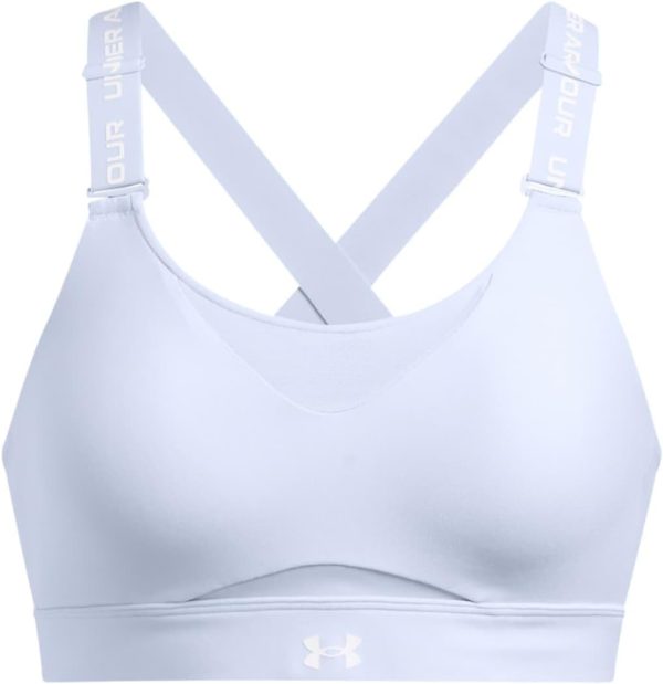 Under Armour Womens Infinity High Impact Sports Bra, (465) Nimbus Blue / / White, Large D-DD