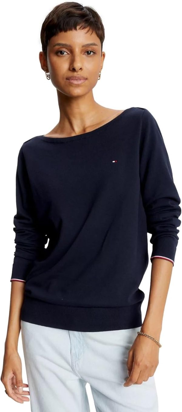 Tommy Hilfiger Cable Boatneck Everyday Sweater Women's