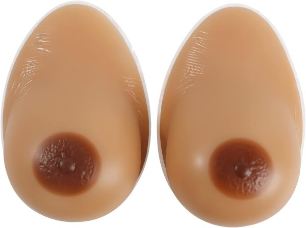 Vollence Long Tail Shape Silicone Breast Forms Fake Boobs Mastectomy Prosthesis Bra Pad Enhancers