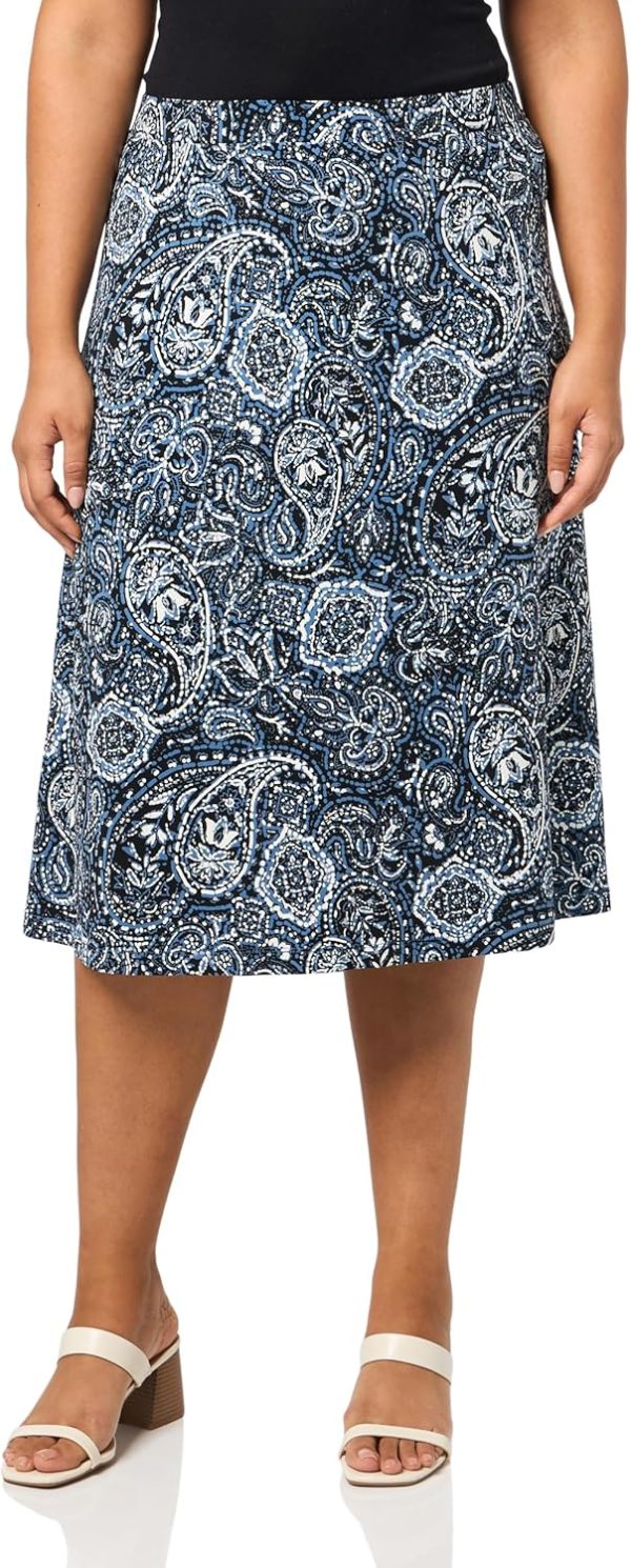 Kasper Women's Printed Ity Midi Flared Skirt